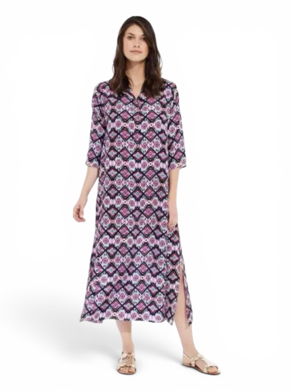 Roller Rabbit Anh Anu Long Kurta Maxi Dress | MEDIUM